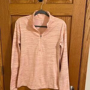 Nike Pro 1/2 Zip Pink Rose Gold Long Sleeve Pullover Women Size S